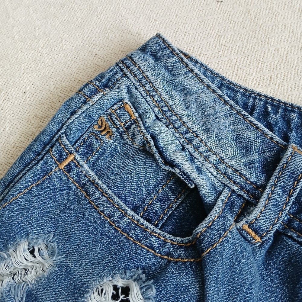 miss me ♡ boyfriend ankle jeans embroidered y2k boho grunge fairy mcbling - Picture 6 of 11